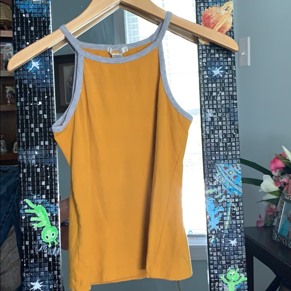 MUSTARD YELLOW HALTER TANK